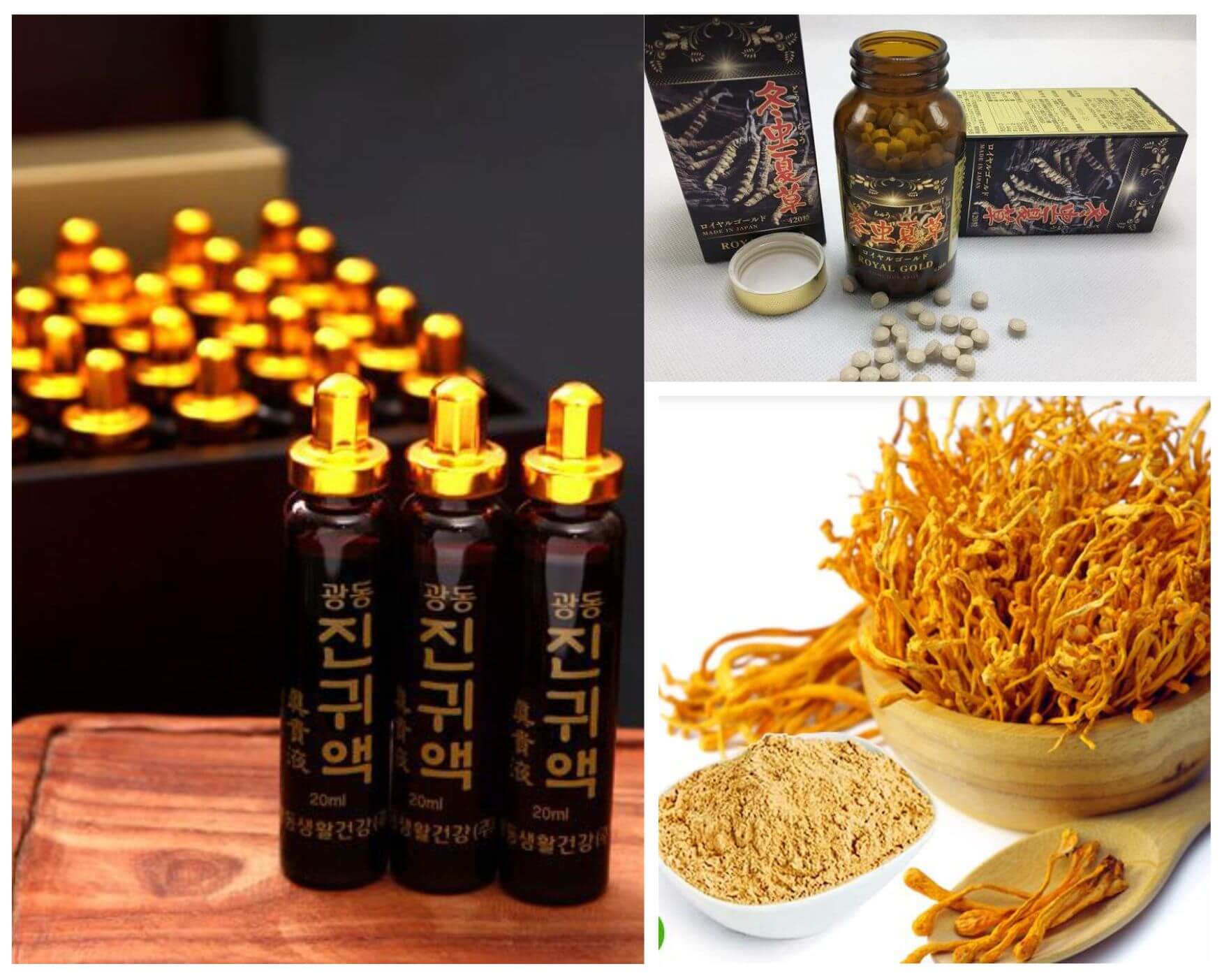 Các biến thể sản phẩm Đông Trùng Hạ thảo