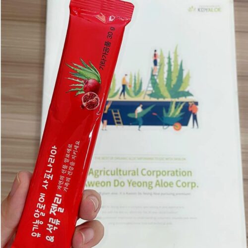 Thạch collagen nha đam Saponaria lựu đỏ hữu cơ KDY Aloe
